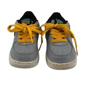 Nike Gray Orange Air Force 1 Low Sneakers Size 6C